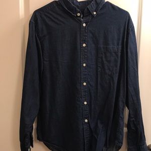 Dark denim button down